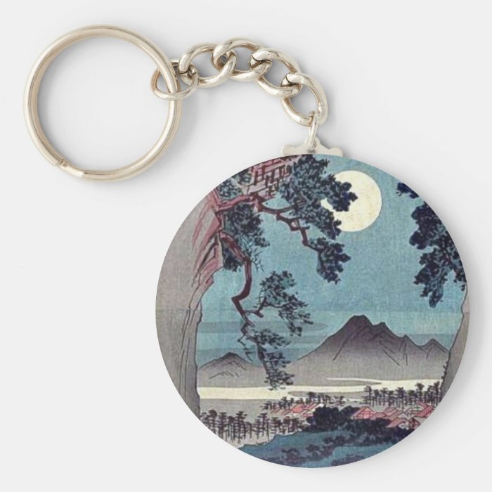 Saruhashi Bridge, by Ando, Hiroshige Keychains