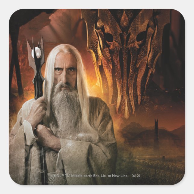 SARUMAN™ and Foes Square Sticker (Front)
