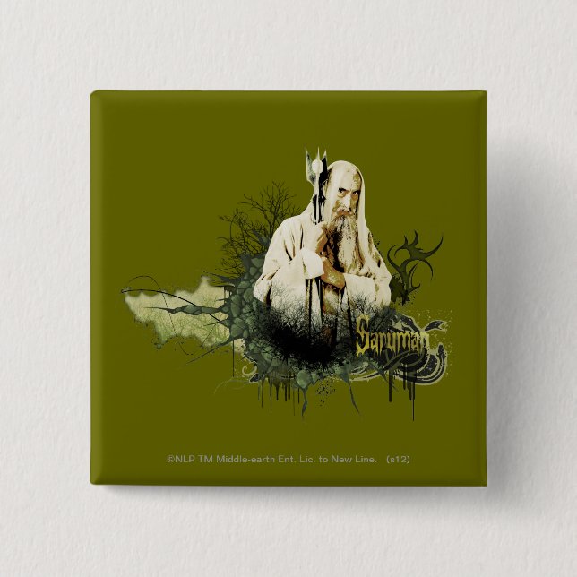 SARUMAN™ Vector Collage Pinback Button (Front)