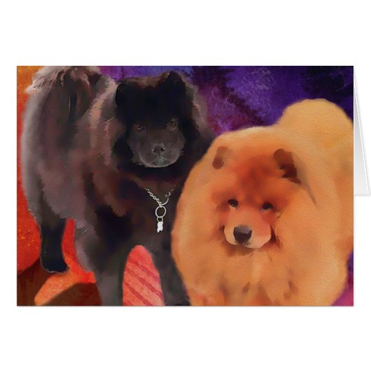 "SASHA AND CASEY" Chows Cards (Front Horizontal)