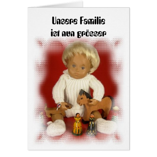 Sasha Geburtsanzeige Karte (Front)