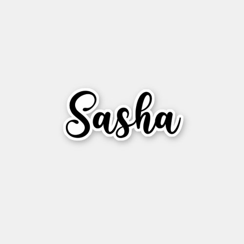 Sasha Name _ Handwritten Calligraphy Sticker