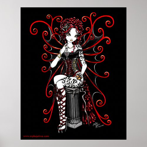 Sasha Red Couture Fairy Poster