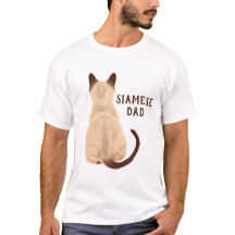 Sasha Siamese Cat Dad Kitty Looking Away Back View