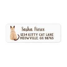 Sasha Siamese Cat Person Kitty Looking Away Art