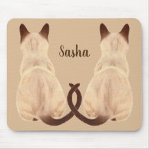 Sasha Siamese Cat Sitting Back View Kitty Custom