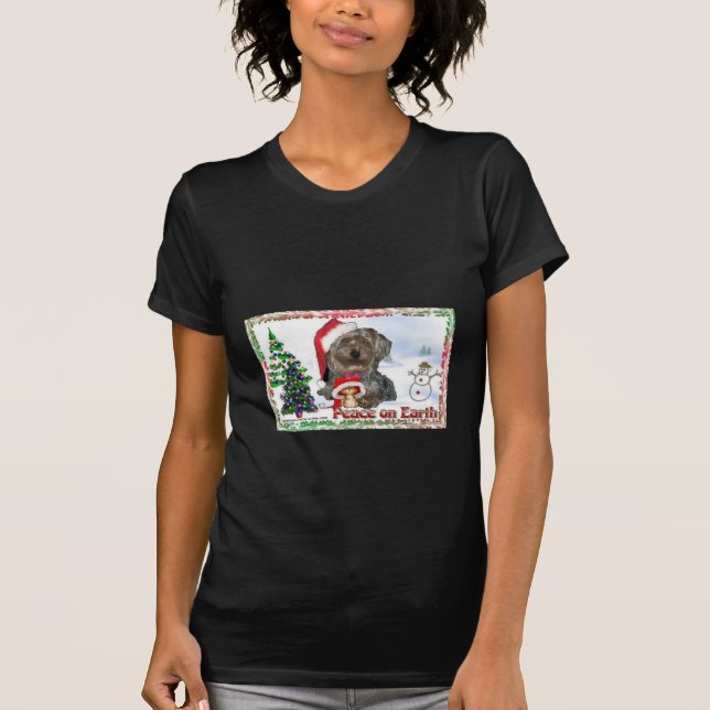 Sasha Sydney Silky Dog Mouse Holiday Apparel T-Shirt (Front)