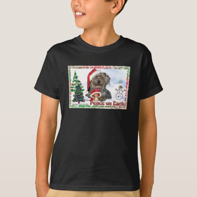 Sasha Sydney Silky Dog Mouse Holiday Apparel T-Shirt (Front)