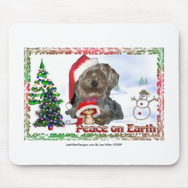 Sasha Sydney Silky Dog Mouse Holiday Gifts Mouse Pad (Front)