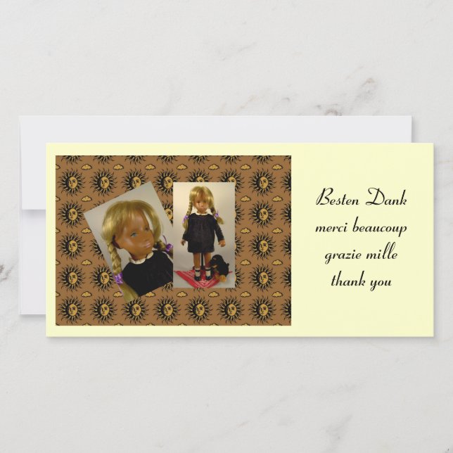 Sasha THANKS Photo Card (Front)