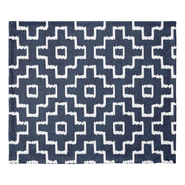 Sashiko Pattern: Traditional Japanese Embroidery Duvet Cover (Front)