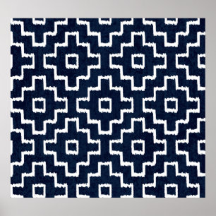 Sashiko Pattern: Traditional Japanese Embroidery Poster