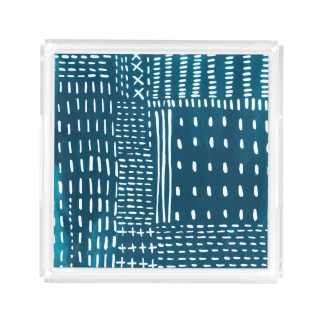 Sashiko Stitches Acrylic Tray (Front)