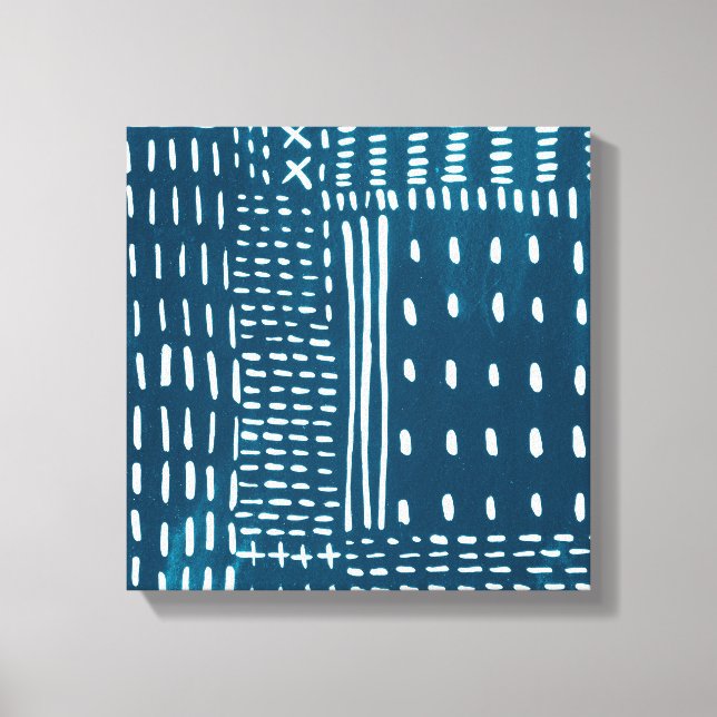 Sashiko Stitches Canvas Print (Front)