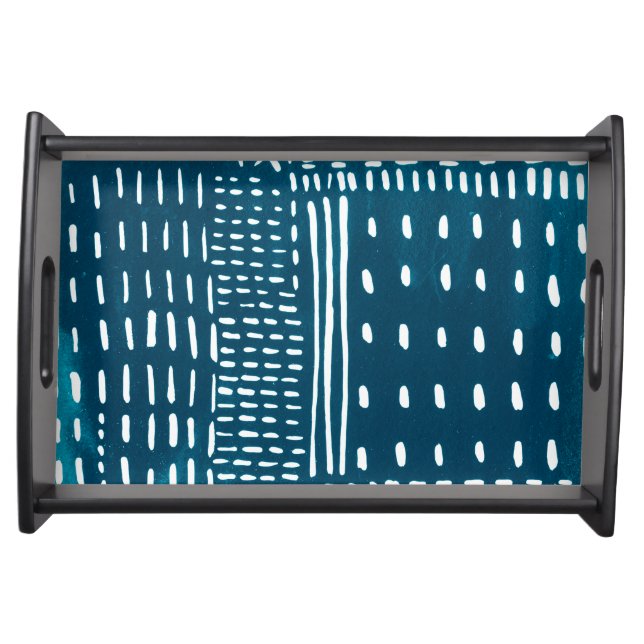 Sashiko Stitches Serving Tray (Front)