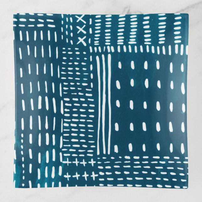 Sashiko Stitches Trinket Tray (Front)