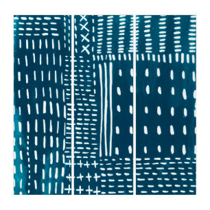 Sashiko Stitches Triptych