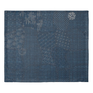 Sashiko-style embroidery Design - Duvet Cover