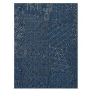 Sashiko-style embroidery Design - Tablecloth
