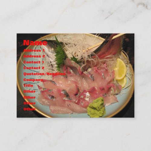 Sashimi 刺身 business card