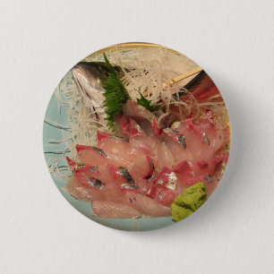 Sashimi 刺身 ... Japanese Food Pinback Button
