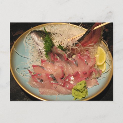Sashimi 刺身  Japanese Food Postcard