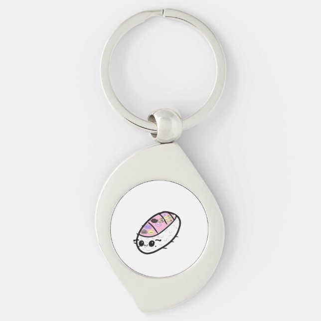 Sashimi Pill Bug Cute Funny Animal Mochis Keychain (Front)