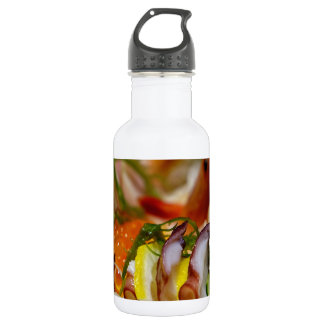 Sashimi Salmon Fish Food Seafood Japanese Water Bottle