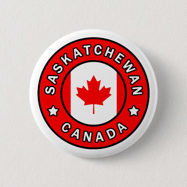 Saskatchewan Canada Button (Front)