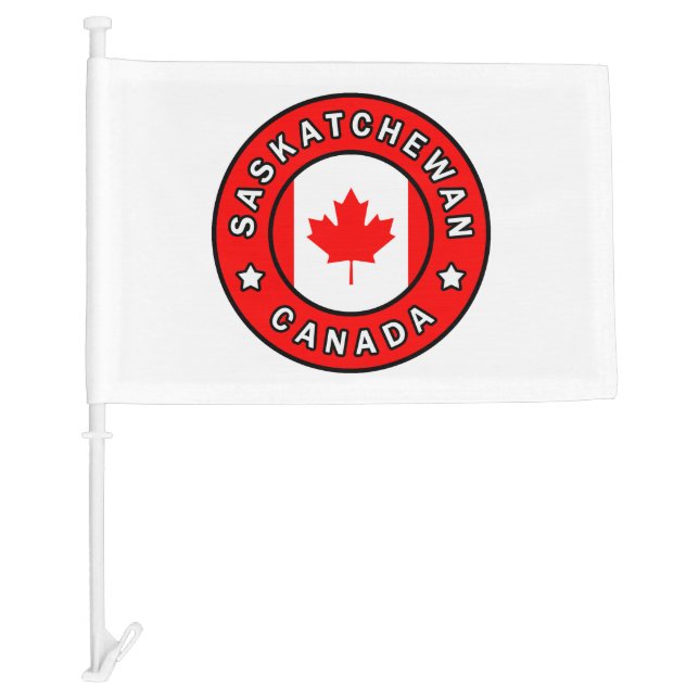 Saskatchewan Canada Car Flag (Front)