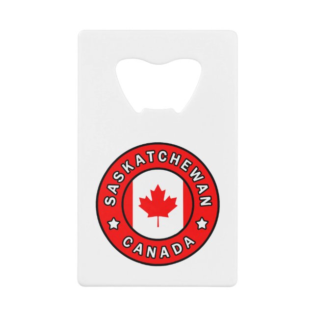 Saskatchewan Canada Credit Card Bottle Opener (Front)