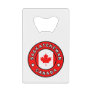 Saskatchewan Canada Credit Card Bottle Opener