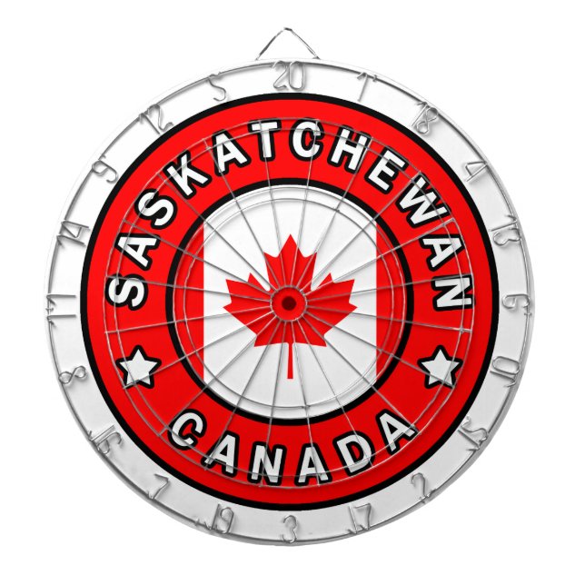 Saskatchewan Canada Dart Board (Front)