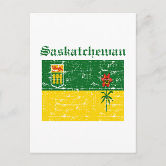 Saskatchewan Canada Flag design Postcard