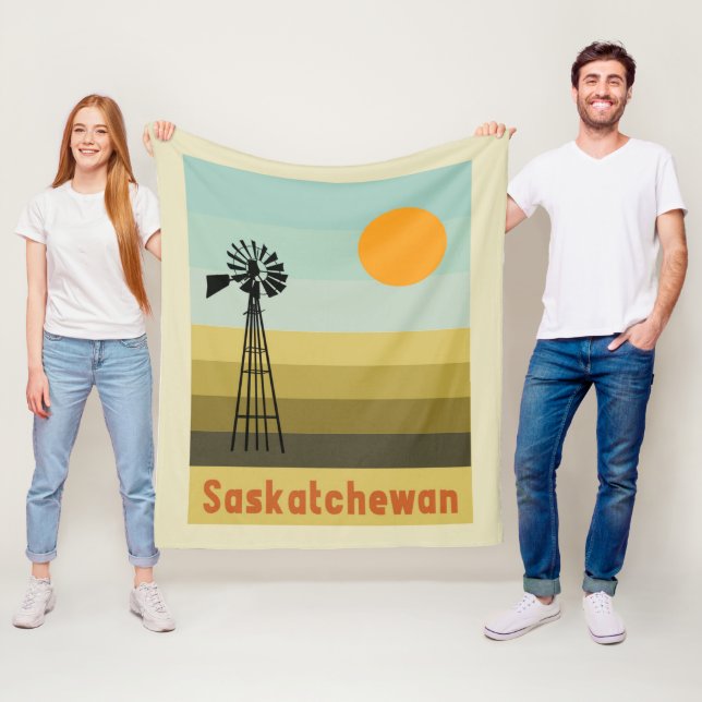 Saskatchewan Canada Fleece Blanket (In Situ)