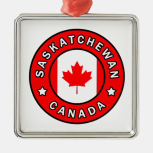 Saskatchewan Canada Metal Ornament