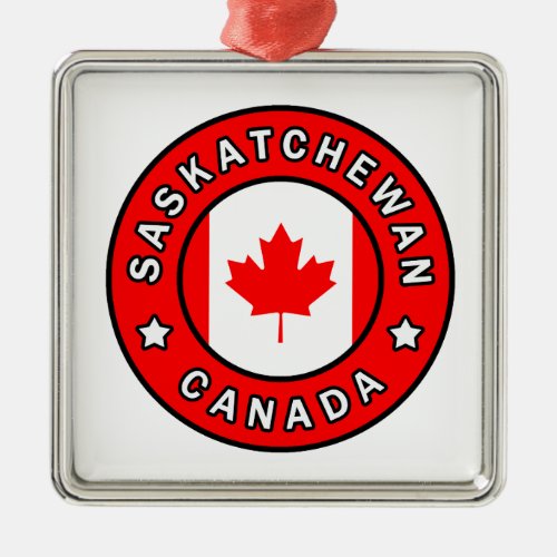 Saskatchewan Canada Metal Ornament