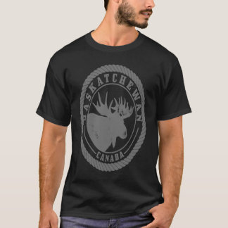 Saskatchewan Canada Moose Vintage Hiking Nature Ca T-Shirt