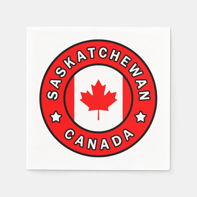 Saskatchewan Canada Paper Napkins (Front)