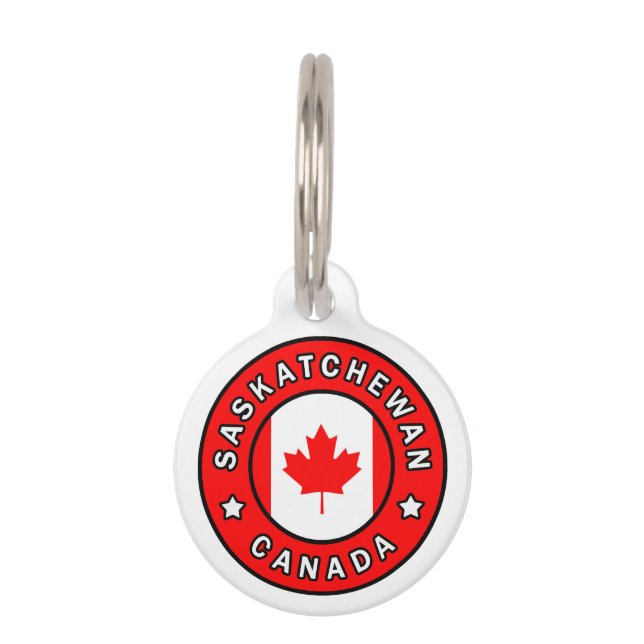 Saskatchewan Canada Pet Name Tag (Front)