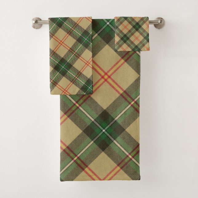 Saskatchewan Canada Provincial Tartan Bath Towel Set (Insitu)