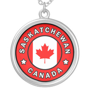 Saskatchewan Canada Silver Plated Necklace