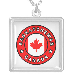 Saskatchewan Canada Silver Plated Necklace