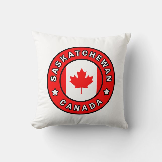 Saskatchewan Canada Throw Pillow (Front)