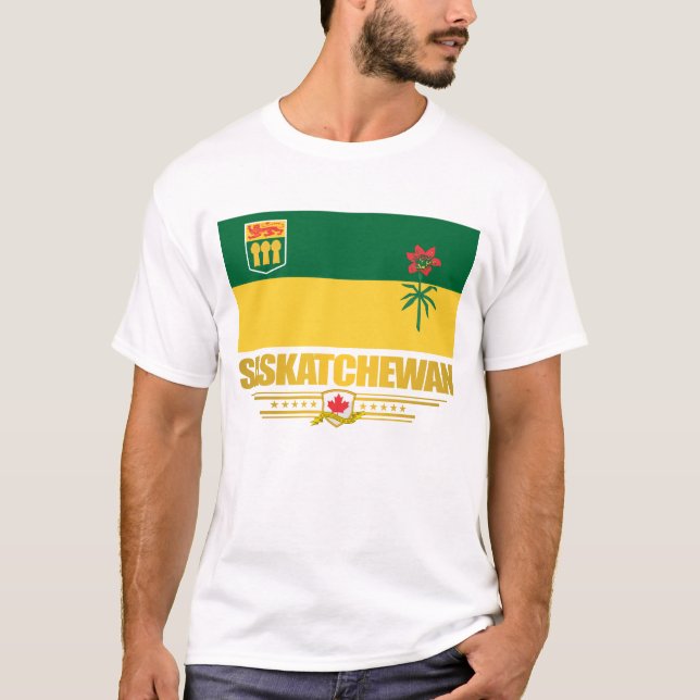 Saskatchewan Flag Apparel T-Shirt (Front)