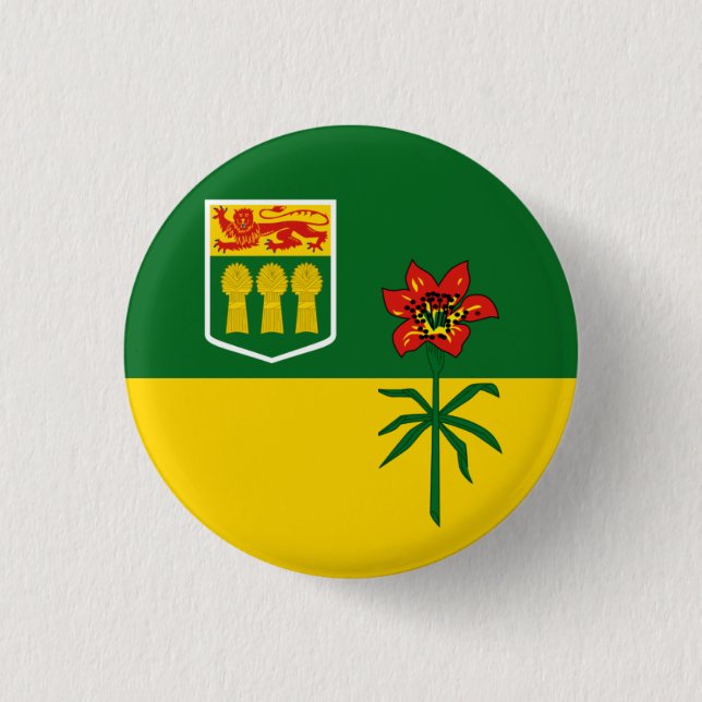 Saskatchewan Flag (CANADA) Button (Front)