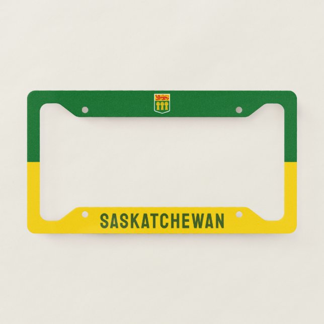 Saskatchewan Flag (CANADA) License Plate Frame (Front)