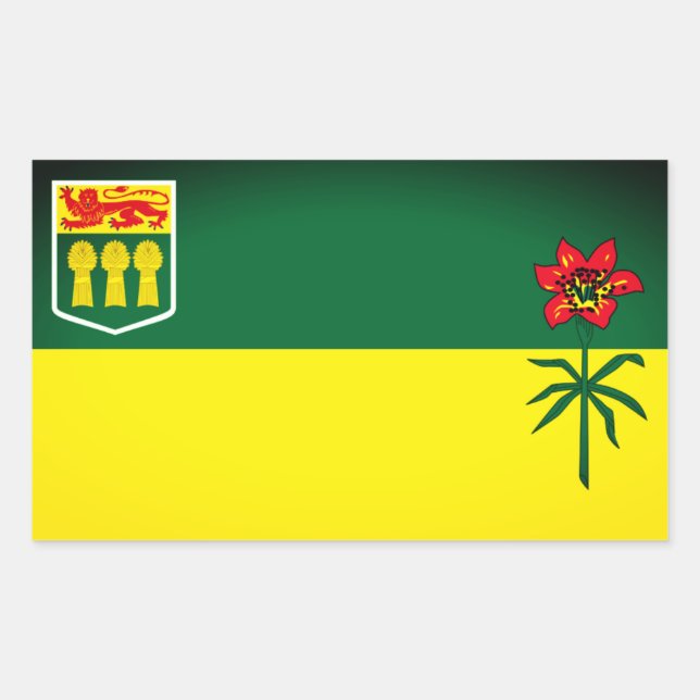 Saskatchewan Flag (CANADA) Rectangular Sticker (Front)