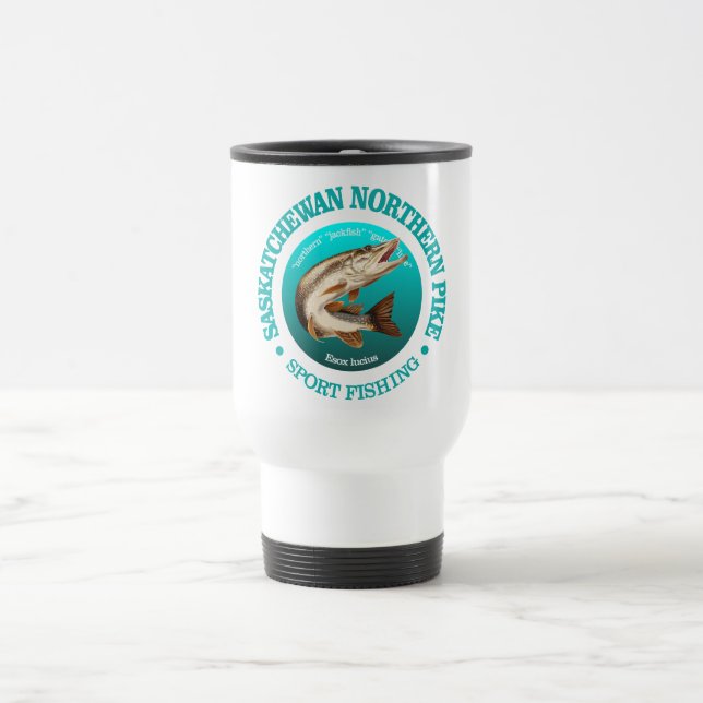 Saskatchewan Pike Fishing Travel Mug (Center)