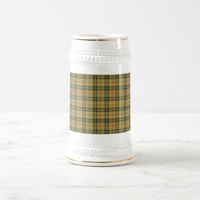 Saskatchewan tartan beer stein (Center)